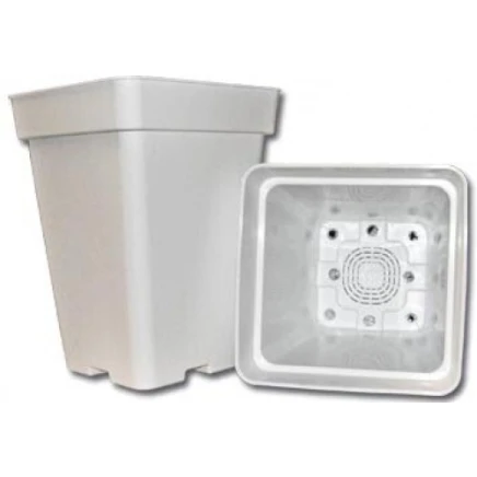 Maceta Cuadrada Blanca