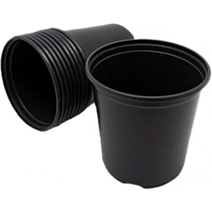 Maceta Redonda Negra