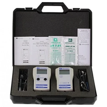 Maletín Profesional pH y EC Milwaukee (MW100 + MW302)