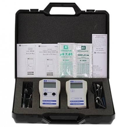 Maletín Profesional pH y EC Milwaukee (MW100 + MW302)