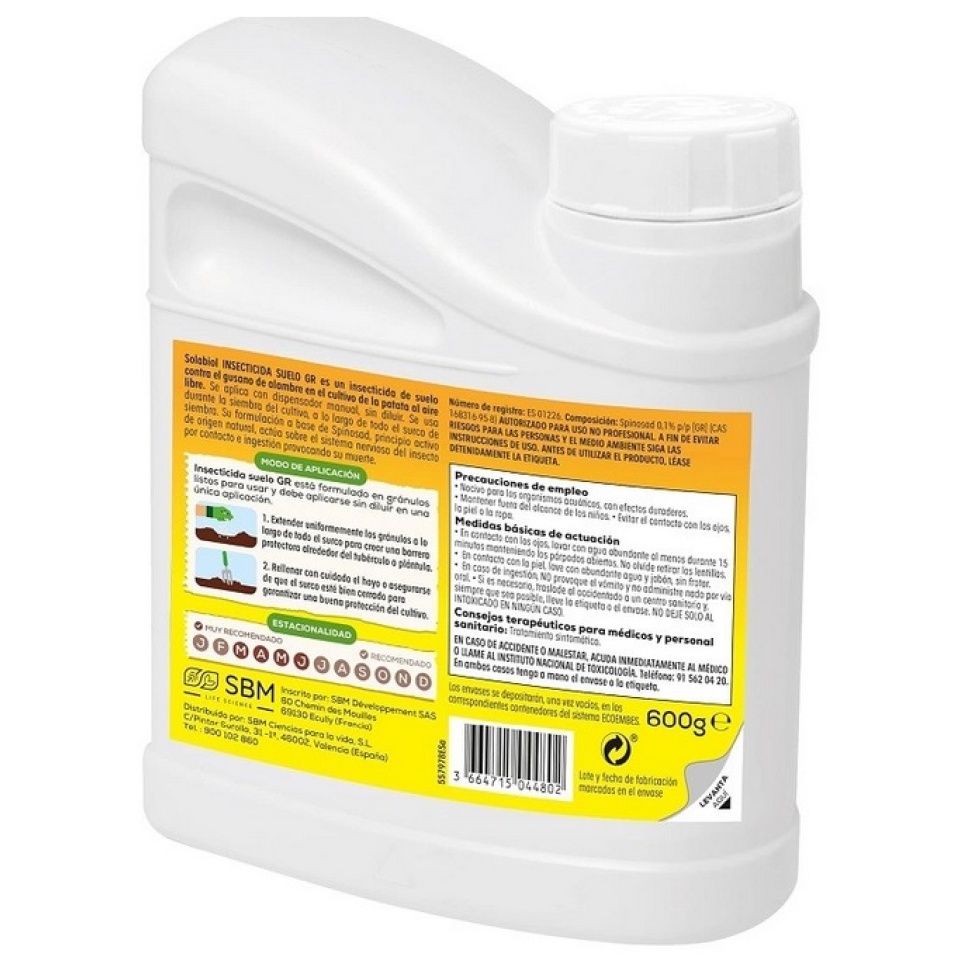 Insecticida granulado suelo 600 gr Ecológico - Imagen 2